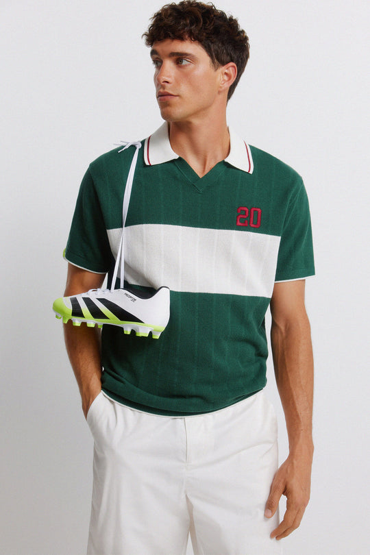 Contrast polo shirt