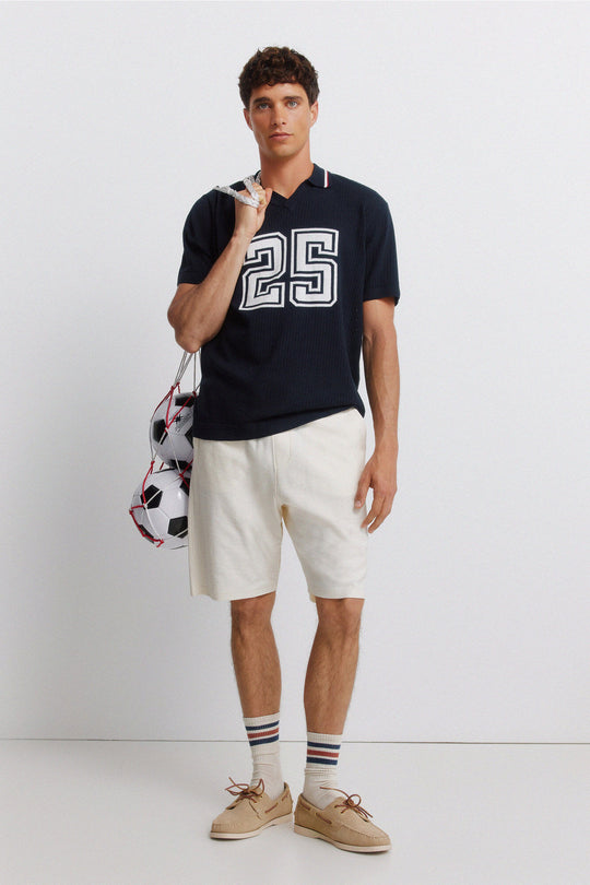 Jacquard sport polo shirt