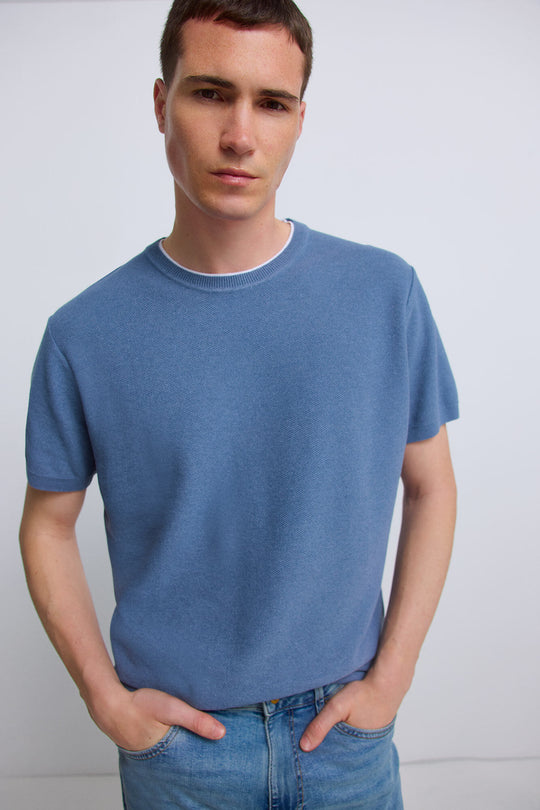 Knit structure T-shirt