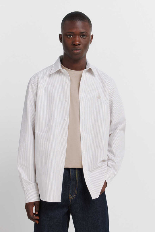 Striped oxford wrinkle free shirt