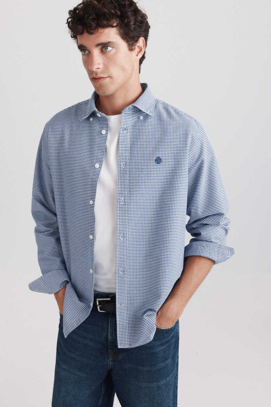 Gingham oxford shirt