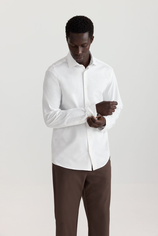 Quick dry and non-iron performance comfort shirt