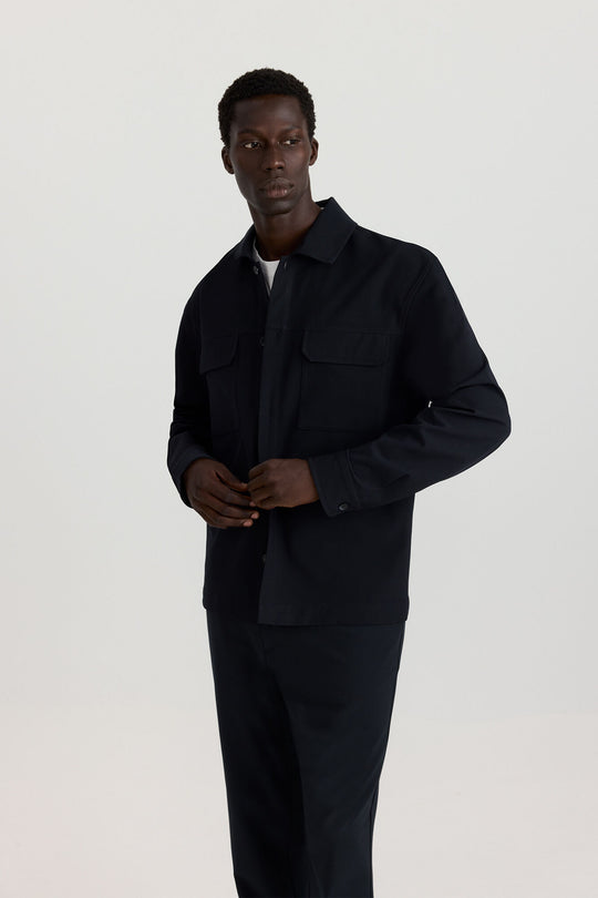 Fluid fabric overshirt