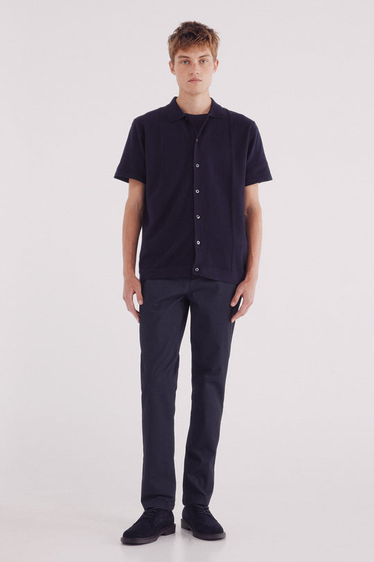 Slim fit micro-printed chinos pants