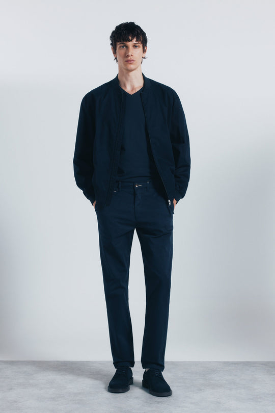 Slim fit washed trousers