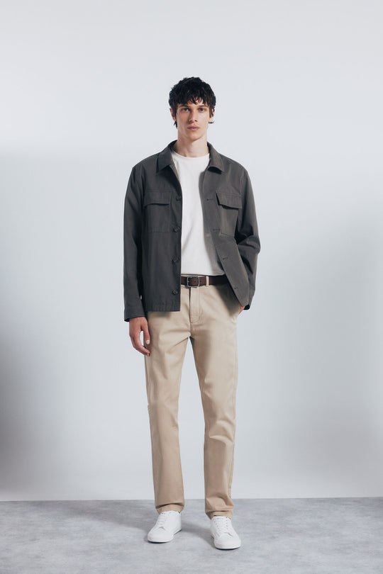 Slim fit washed trousers