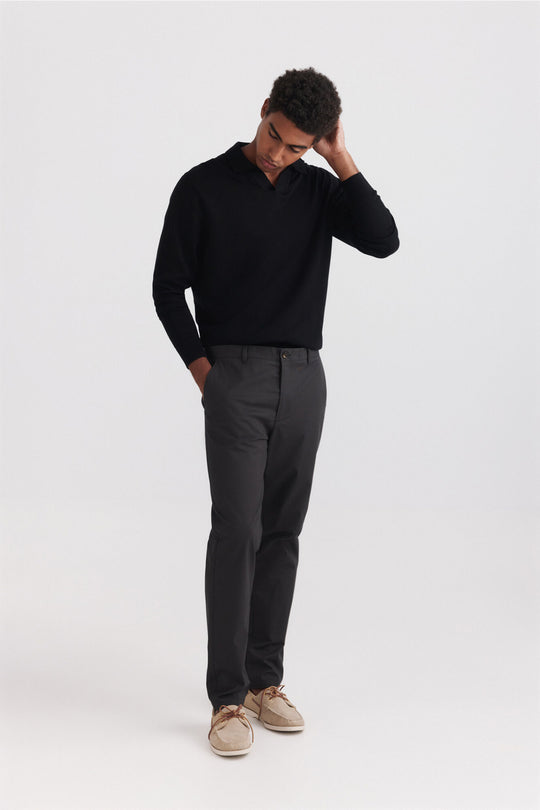 Bicolour structure comfort fit chinos