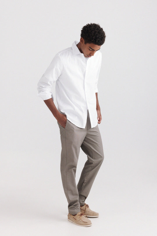 Bicolour structure comfort fit chinos