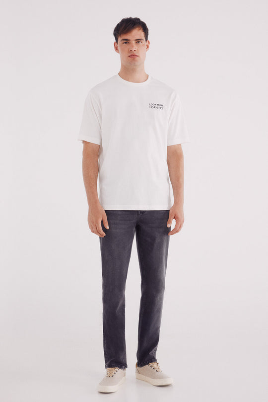 Dark gray slim fit jeans