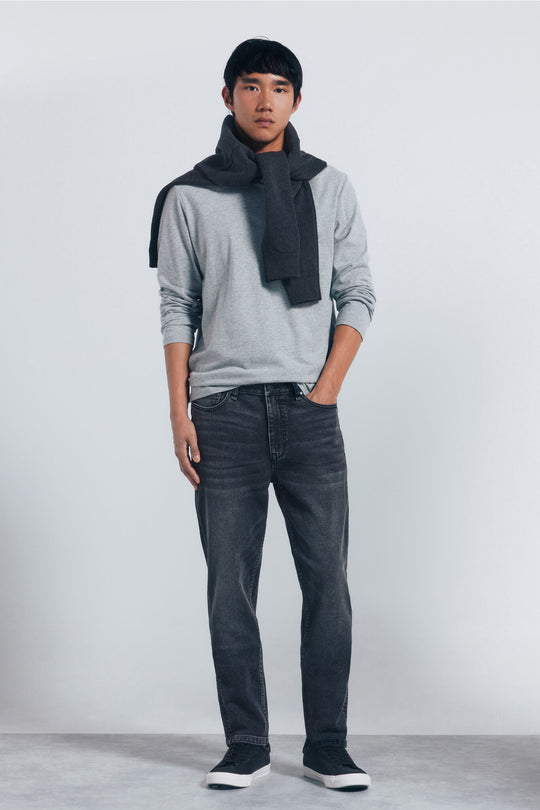 Dark grey wash skinny jeans