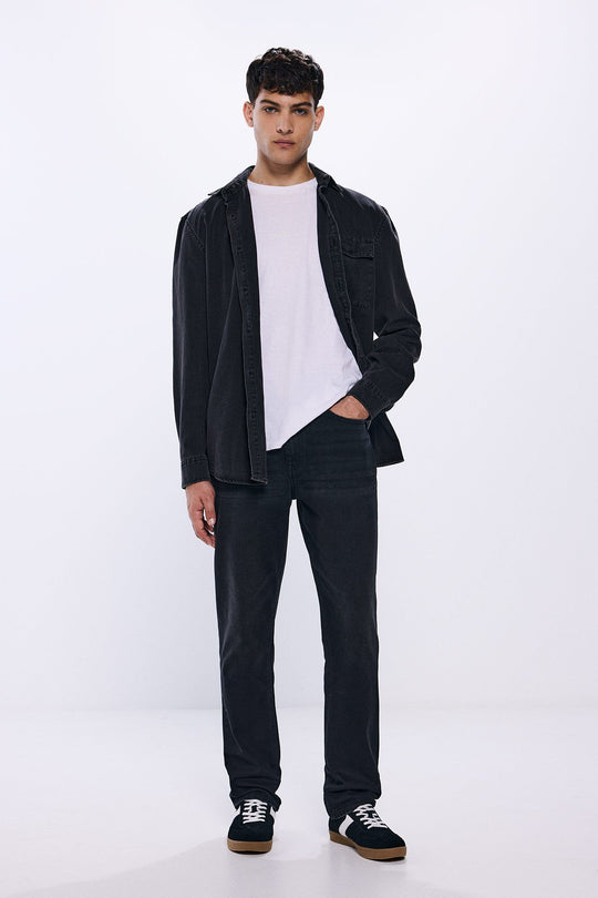 Regular Fit Black Jeans