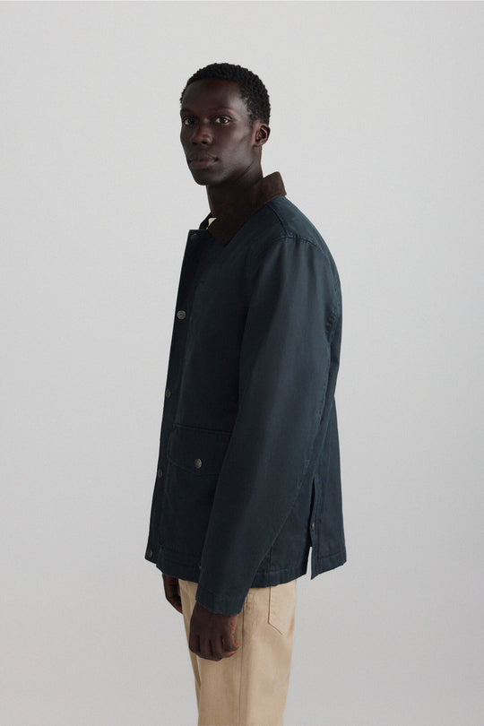 Short corduroy collar parka