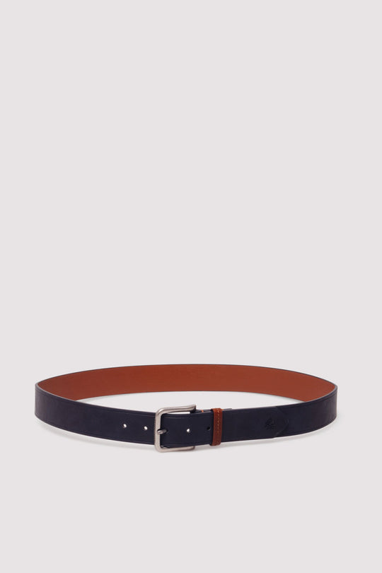 Faux leather belt with stitching
