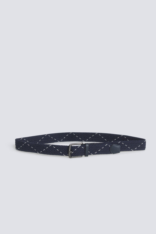 Braided belt with contrast cross