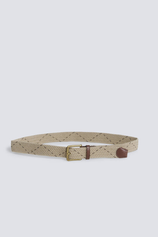 Braided belt with contrast cross