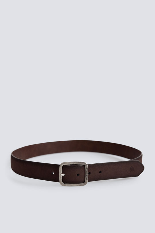 Reversible faux leather belt