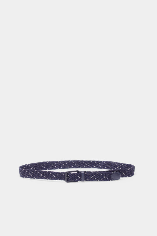 Plain braided belt with contrasting cross