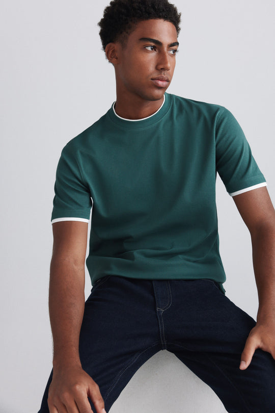 Double interlock T-shirt