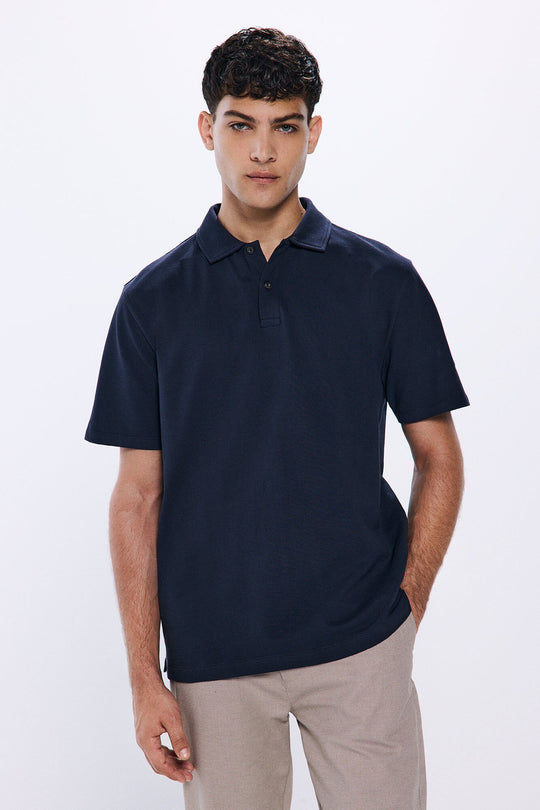 regular fit piqué polo shirt
