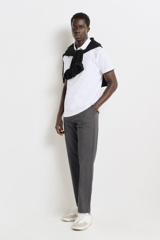 قميص بولو بيكيه ضيق متباين