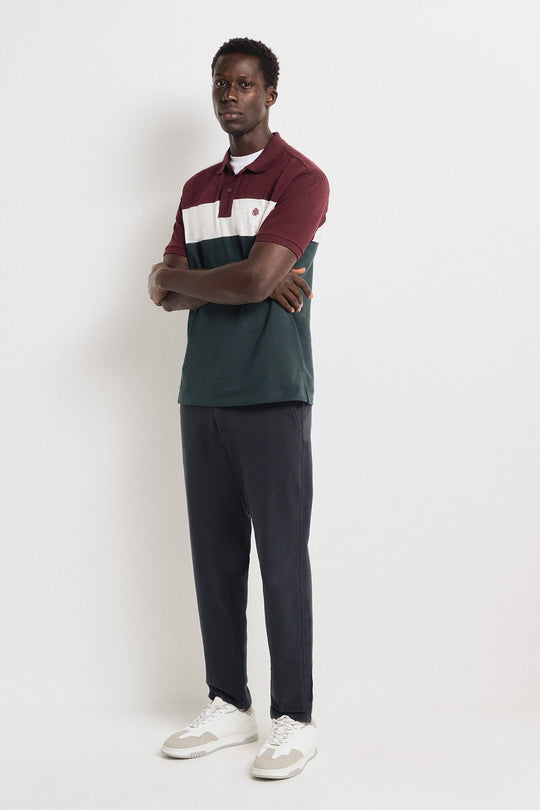 قميص بولو بيكيه بكتل لوني بقصة عادية