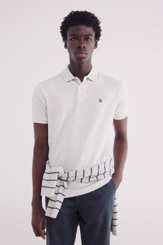 regular fit basic fancy piqué polo