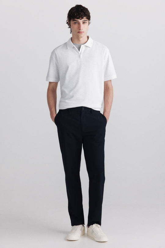 Zip fastening structure polo shirt