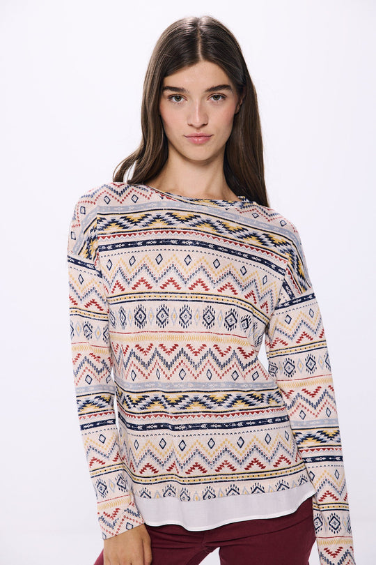 Printed combined T-shirt