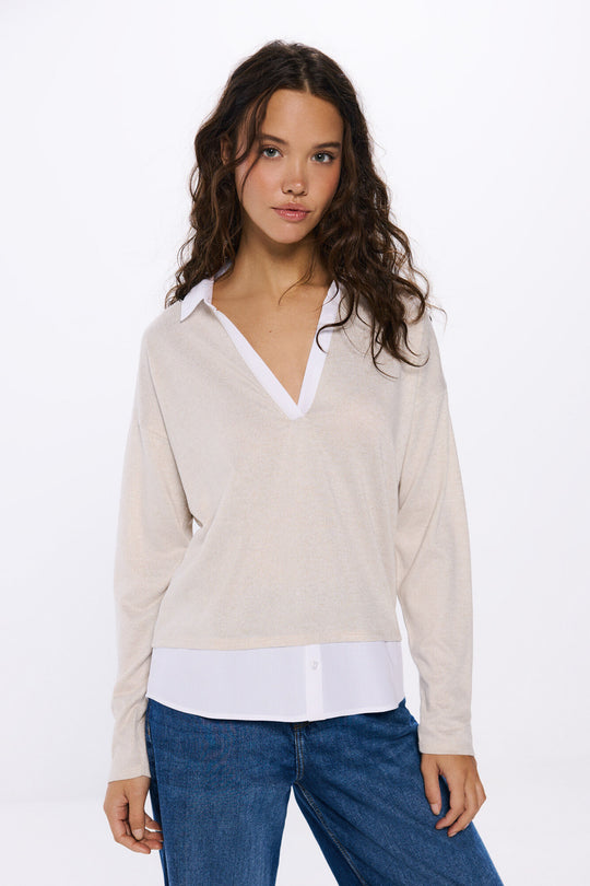 Combined shirt collar T-shirt