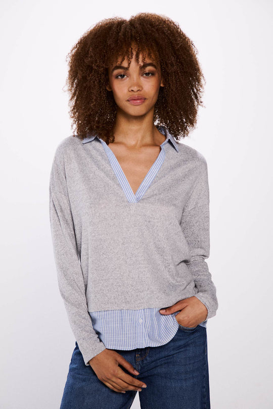 Combined shirt collar T-shirt