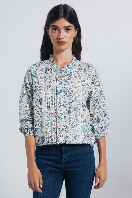 Plumetis lace blouse