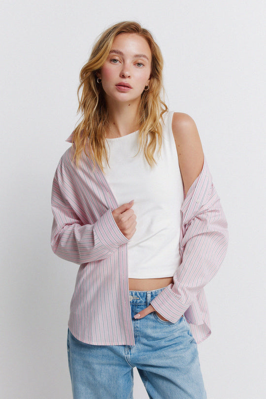 Striped oversize shirt