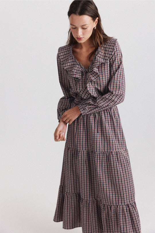 Ruffle neckline blouse