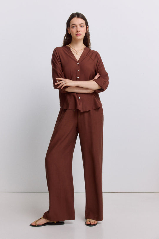 V-neck blouse