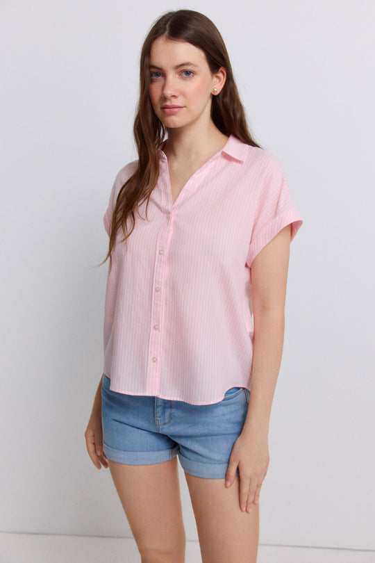 Flap collar blouse