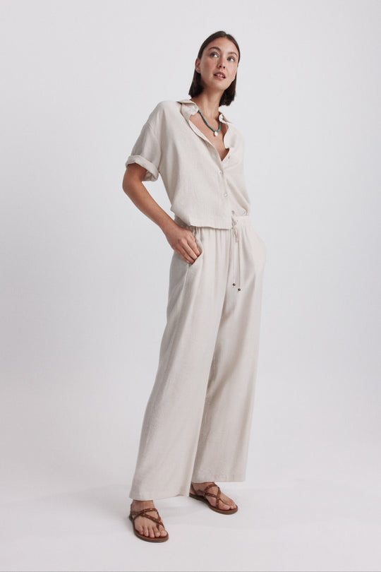 Fluid drawstring trousers