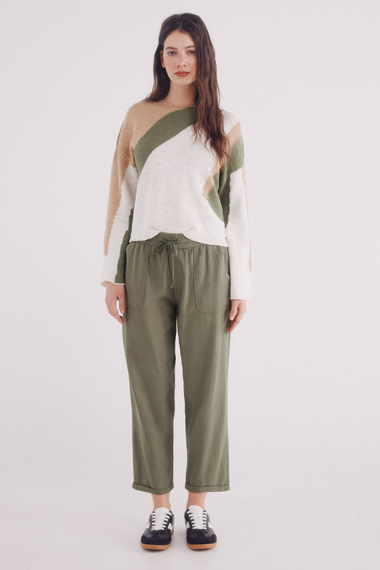 Cotton lyocell jogger pants