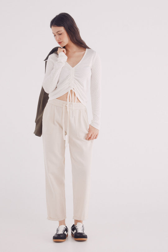 Cotton lyocell jogger pants