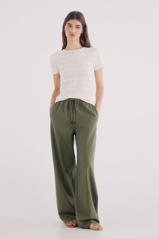 Wide linen pants