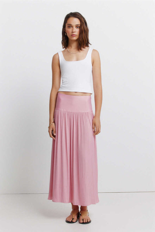 Pleated midi skirt