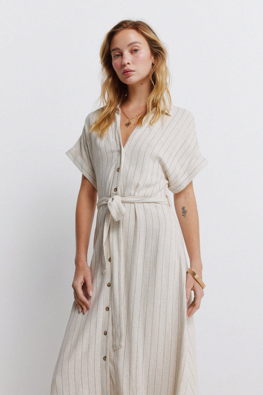 Striped shirt dress