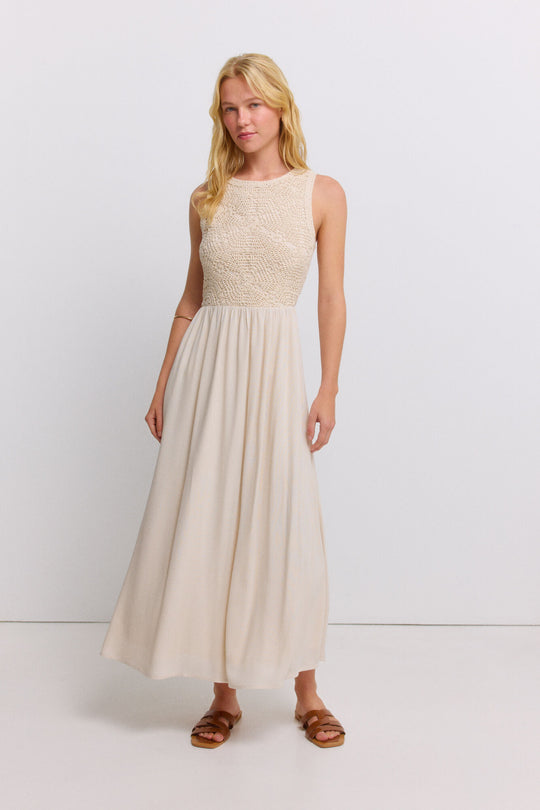 Sleeveless crochet dress