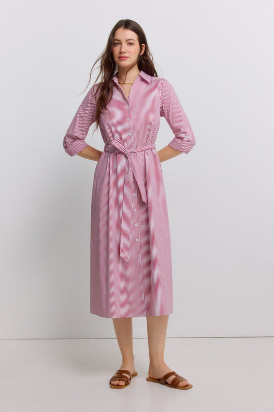 Striped shirt dress