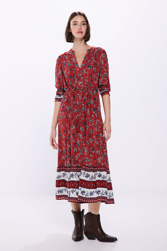 Borders midi dress