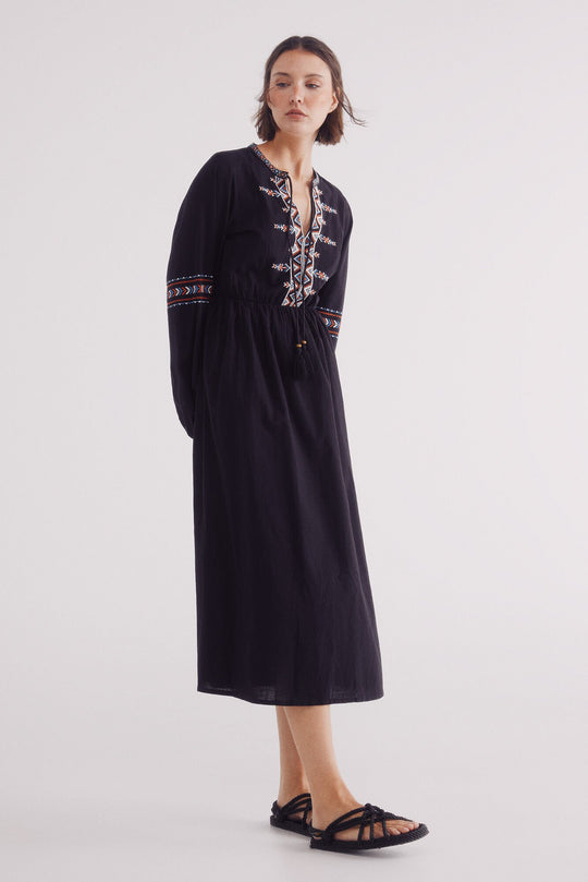 Long embroidered dress