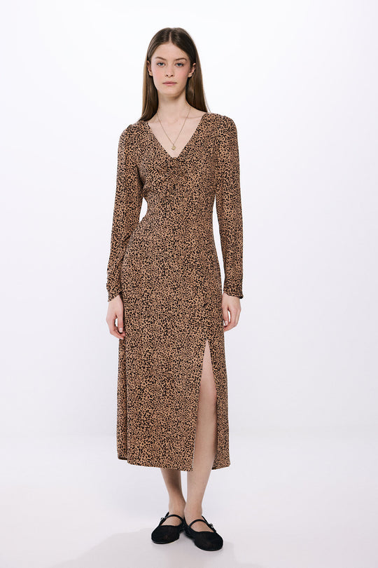 Leopard midi dress