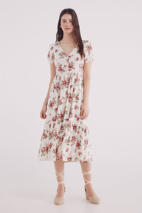 linen midi shirt dress