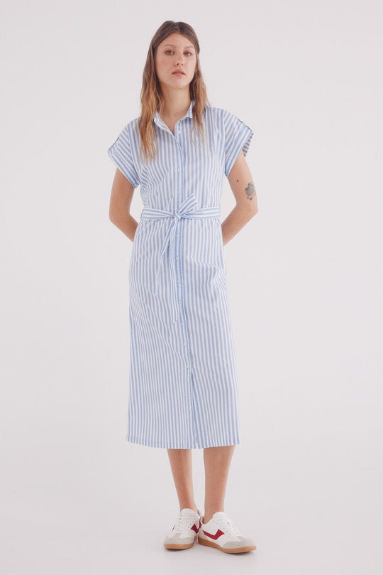 Striped shirt dress