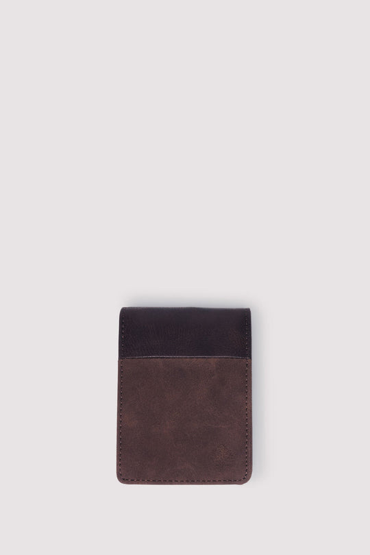 Two-tone faux leather wallet