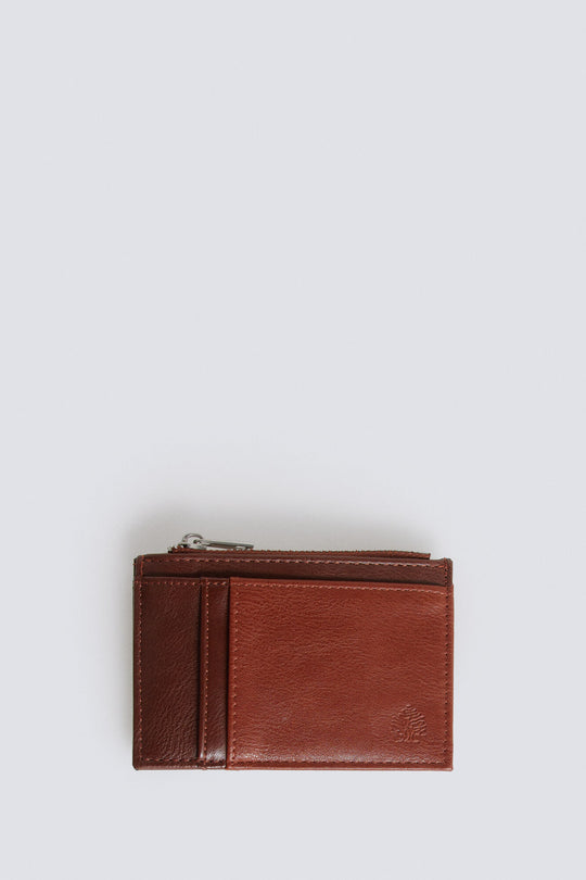 Two-tone faux leather card holder purse
